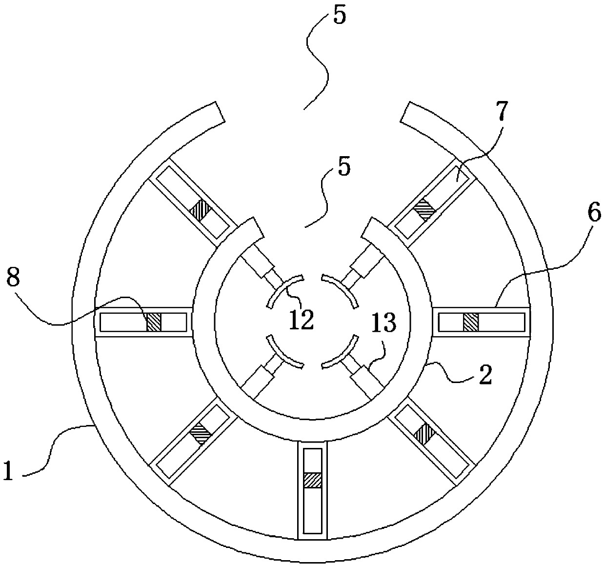 Support device for peach tree growth