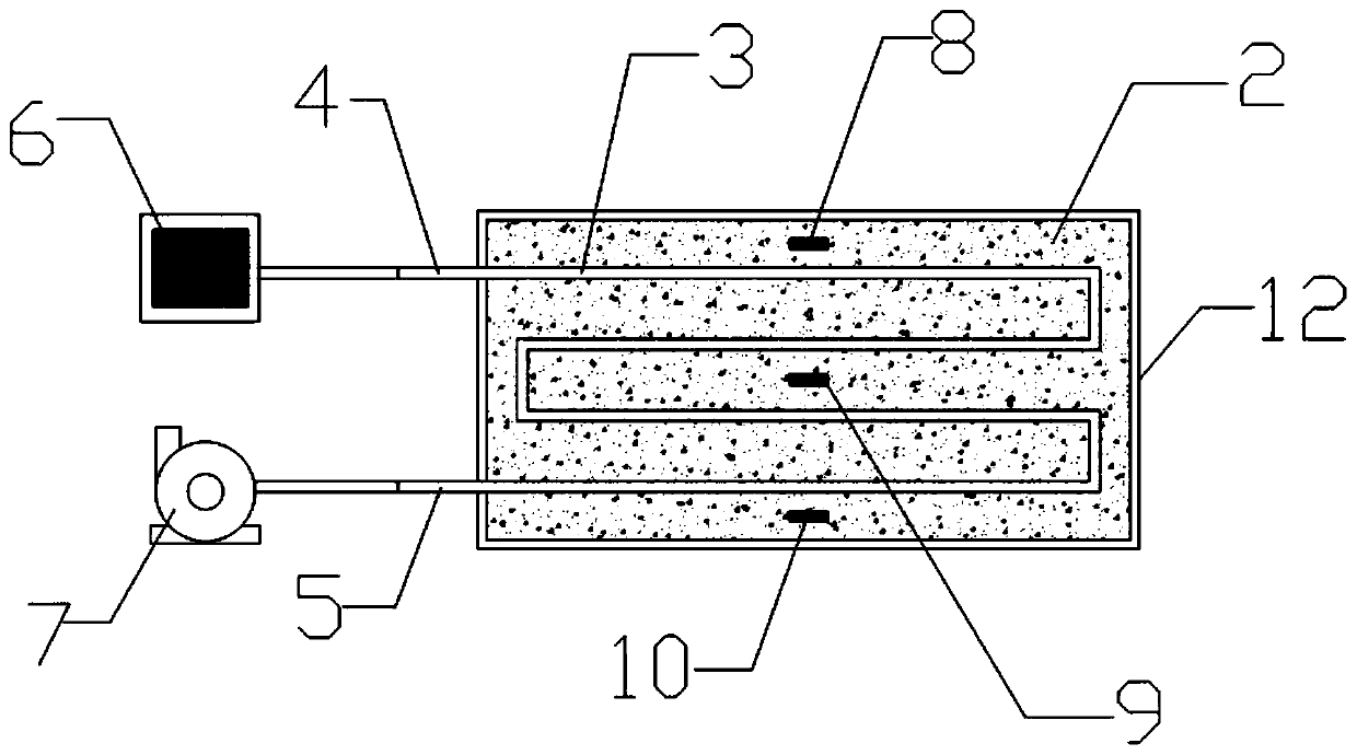 Air-cooled large-diameter shield segment condenser pipe device and construction method