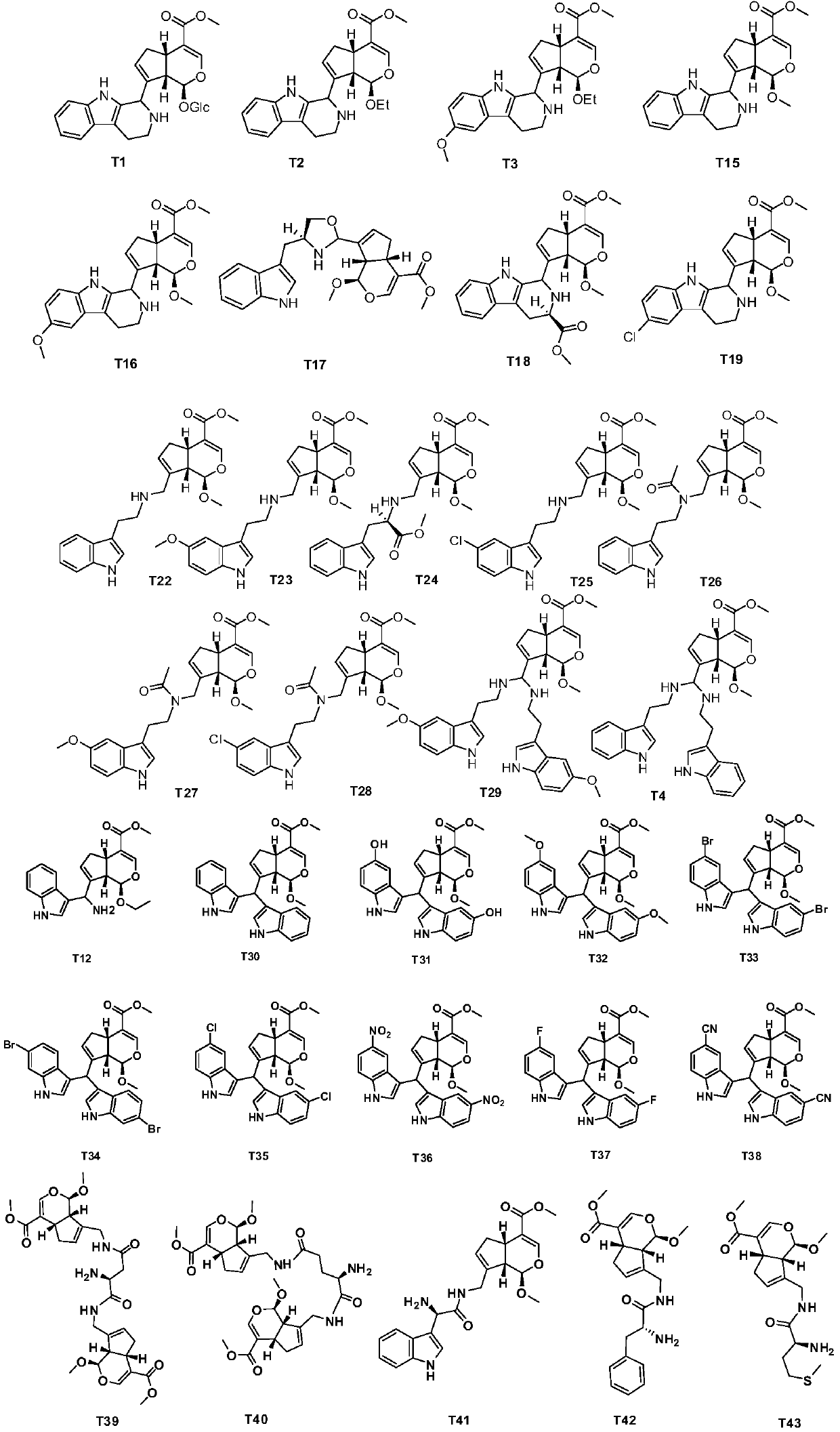 Pseudomonoterpene indole alkaloid and its preparation method and application