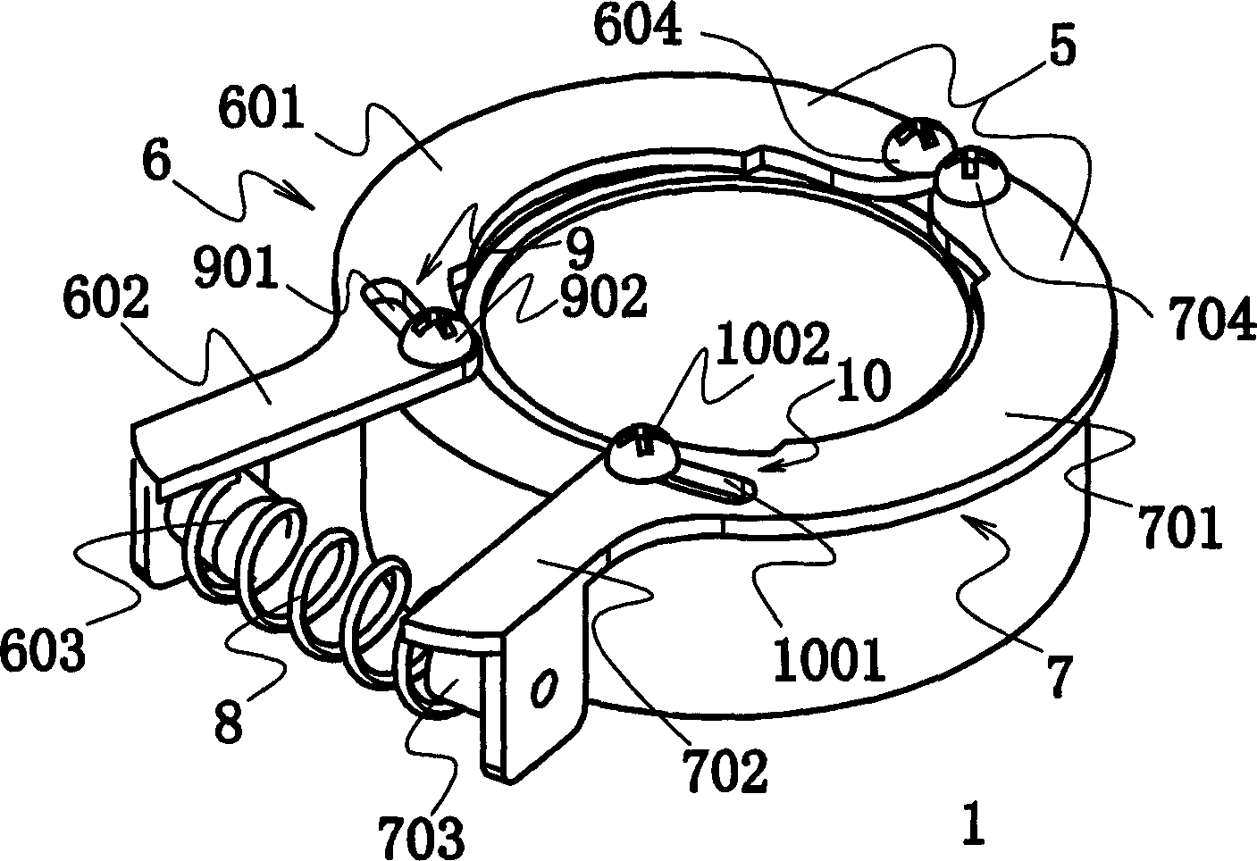 Low-concentration sampling nozzle forceps clip binder