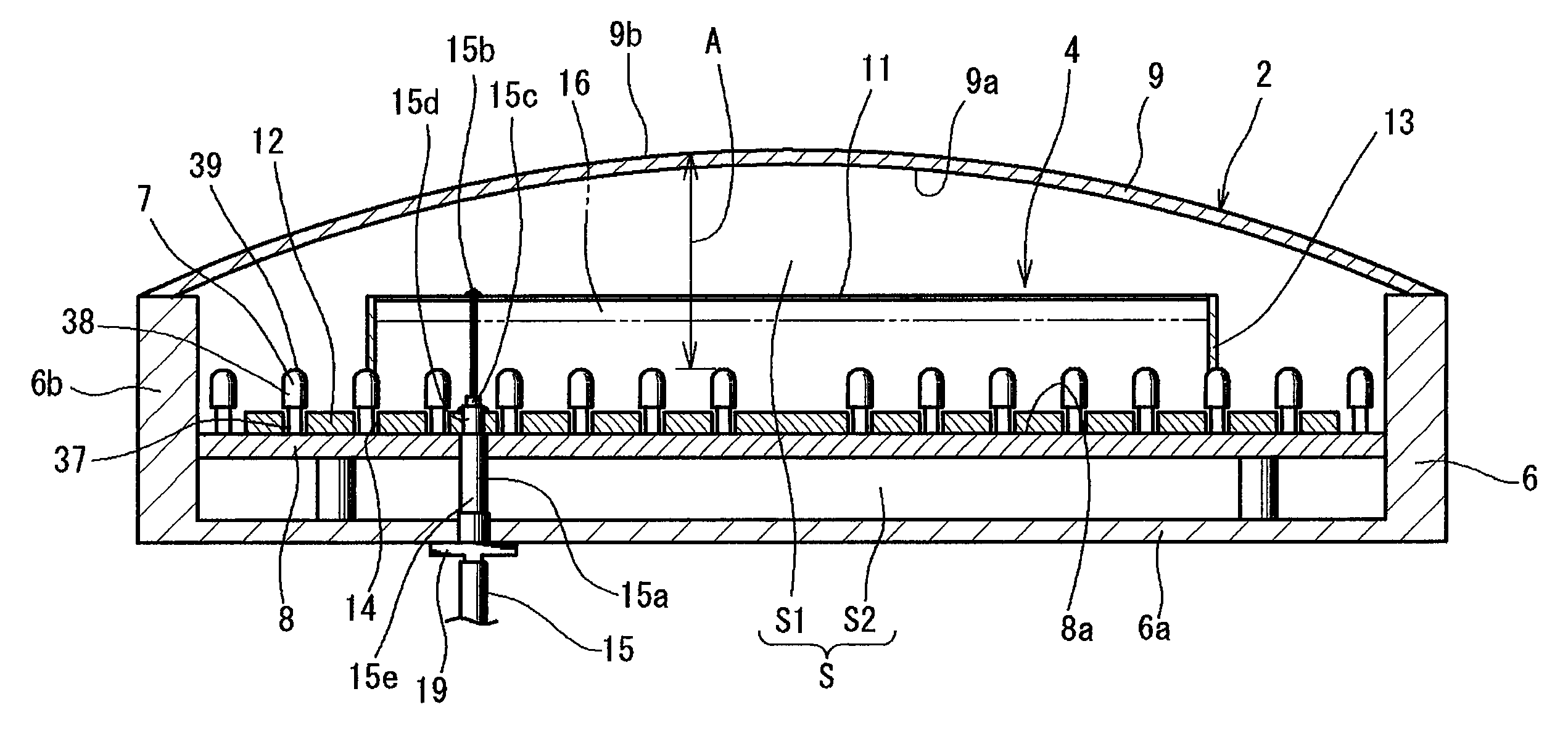 Lamp apparatus, antenna unit for lamp apparatus, communication system, and traffic signal controller