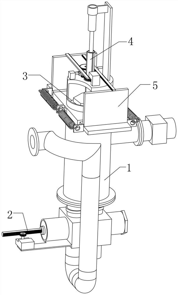A secondary water supply pipeline cleaning device