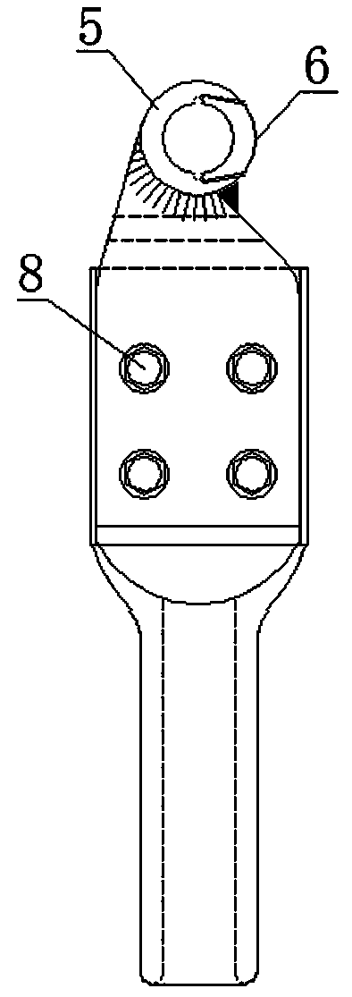 Novel pre-twisted reinforced T-shaped wire clamp capable of preventing wire breakage