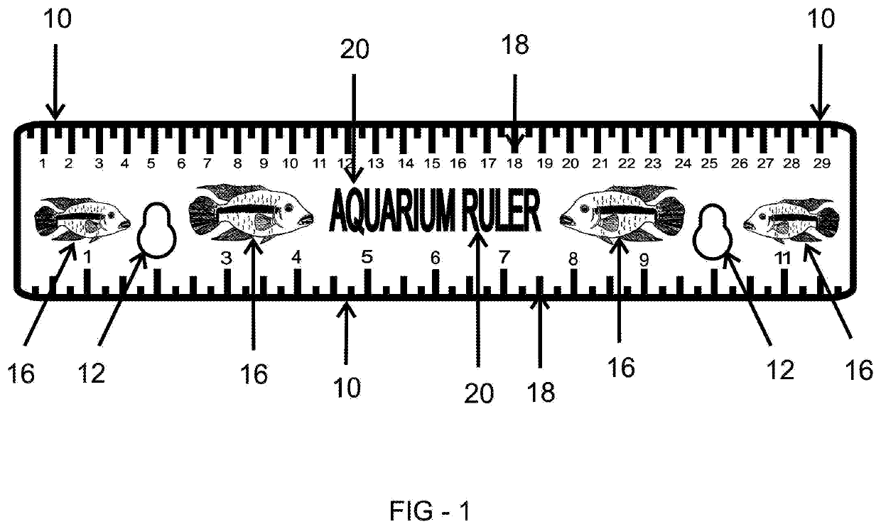 Aquarium ruler