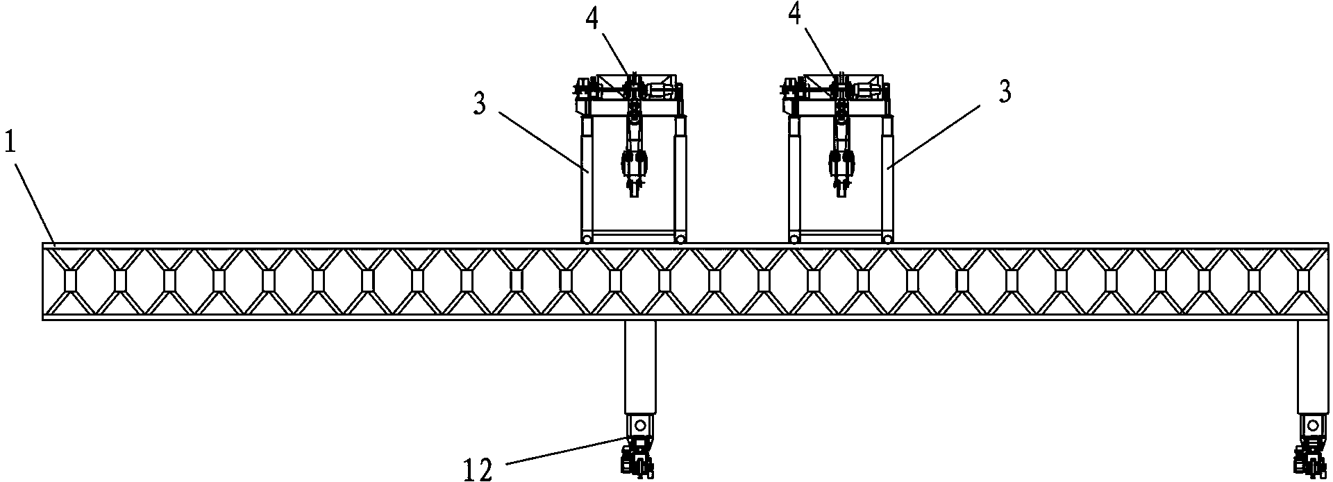 Large radial gate lifting equipment and lifting method thereof