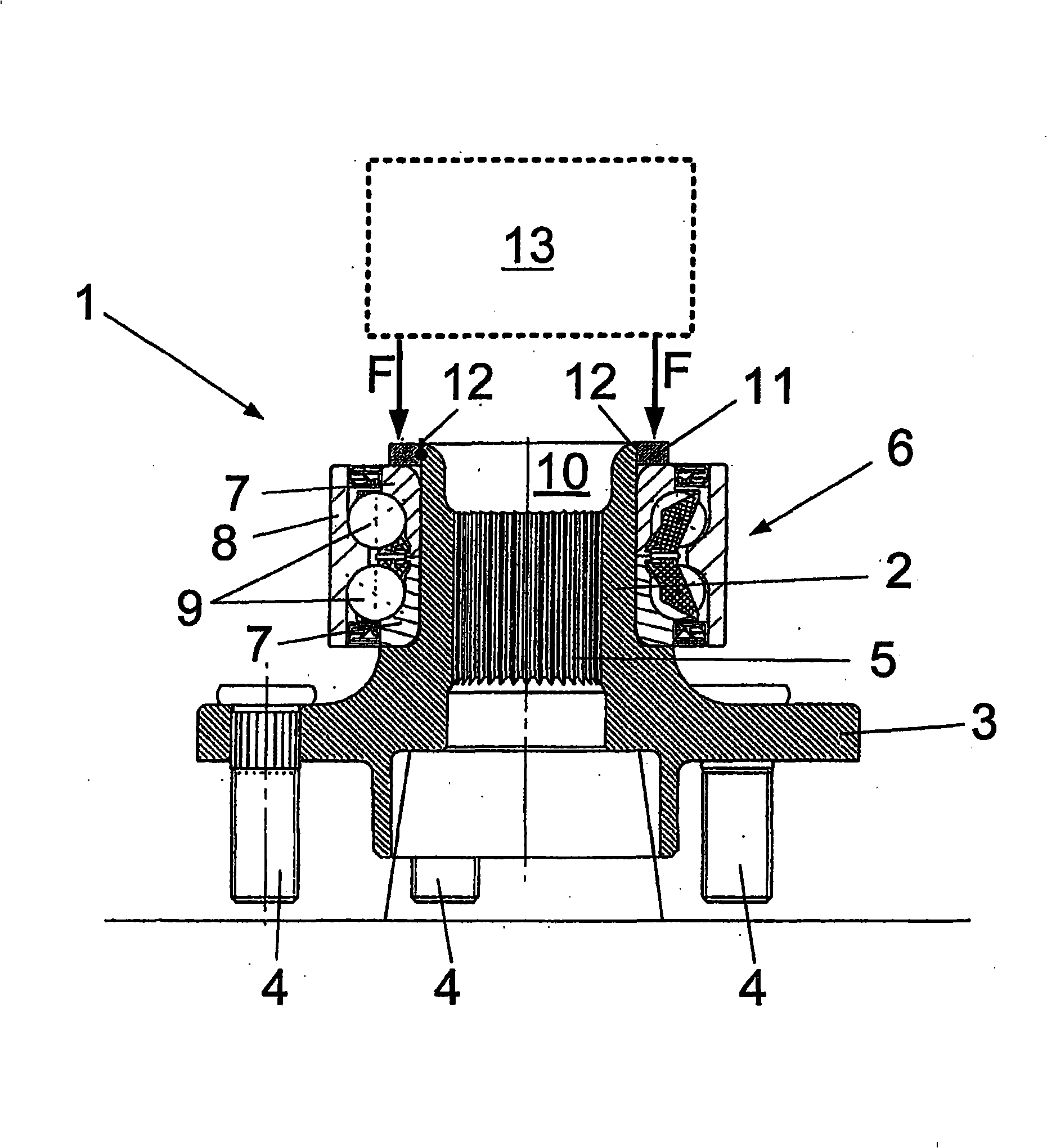 Bearing unit, preferably, wheel bearing unit for a motor vehicle, and method for producing a bearing unit