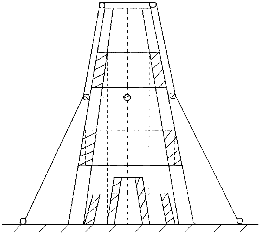 A nested in-situ controlled blasting demolition method for conical buildings