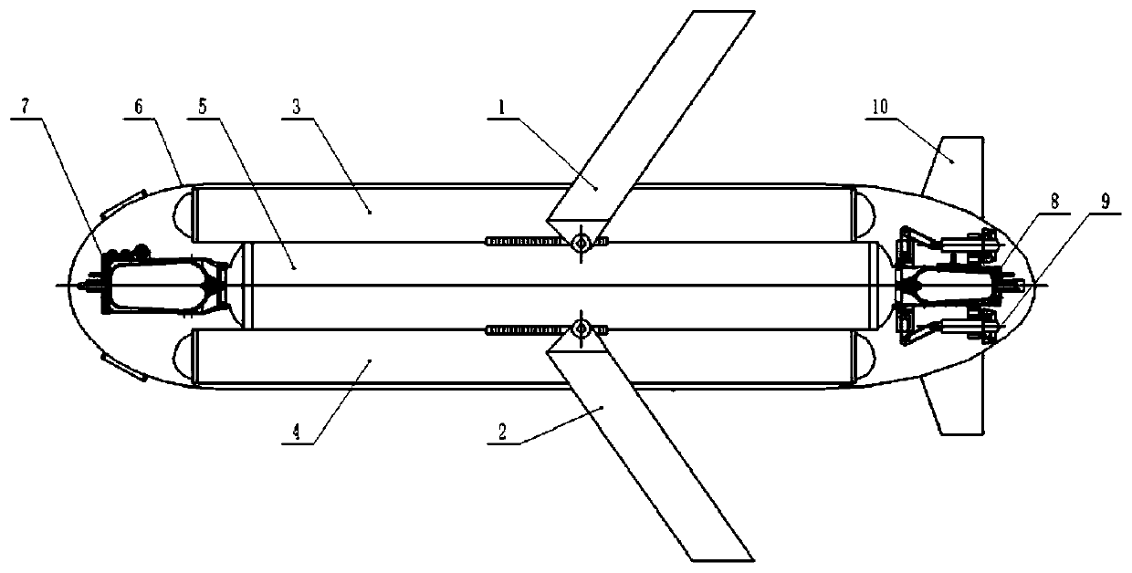 A dual-function deep-sea unmanned submersible with variable wing shape and its working method