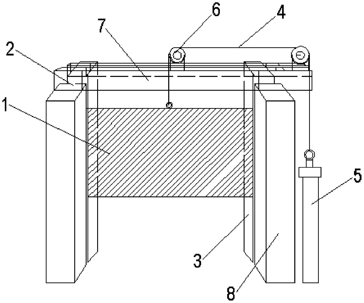 Rod line head aligning device