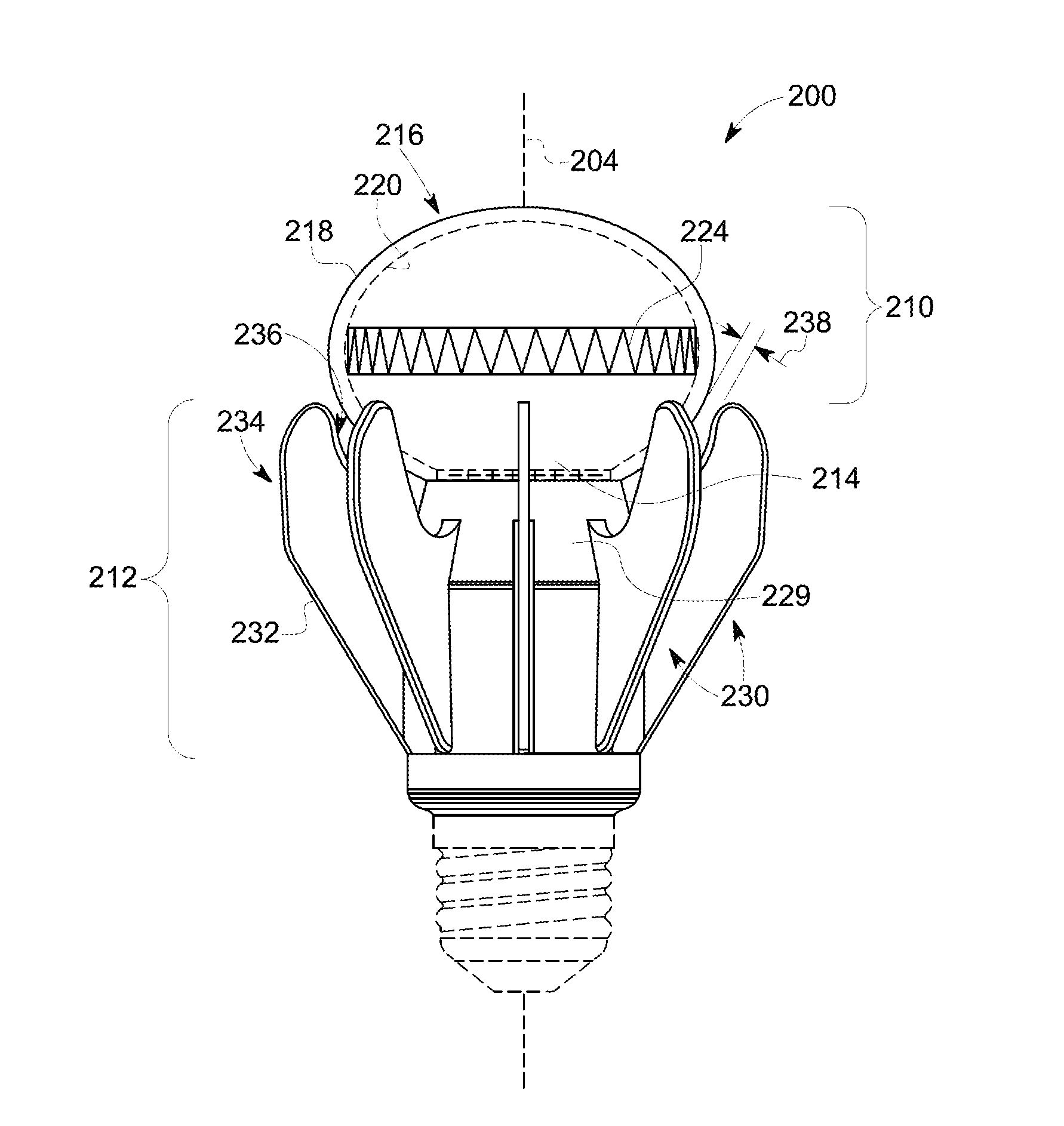 Reflector and lamp comprised thereof