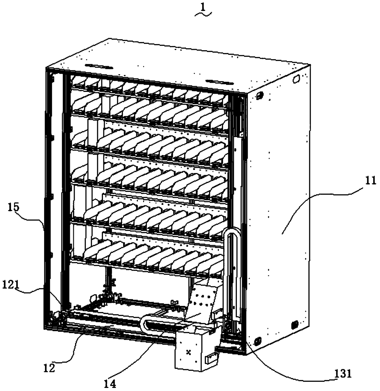 Intelligent goods shelf provided with X-Y axis
