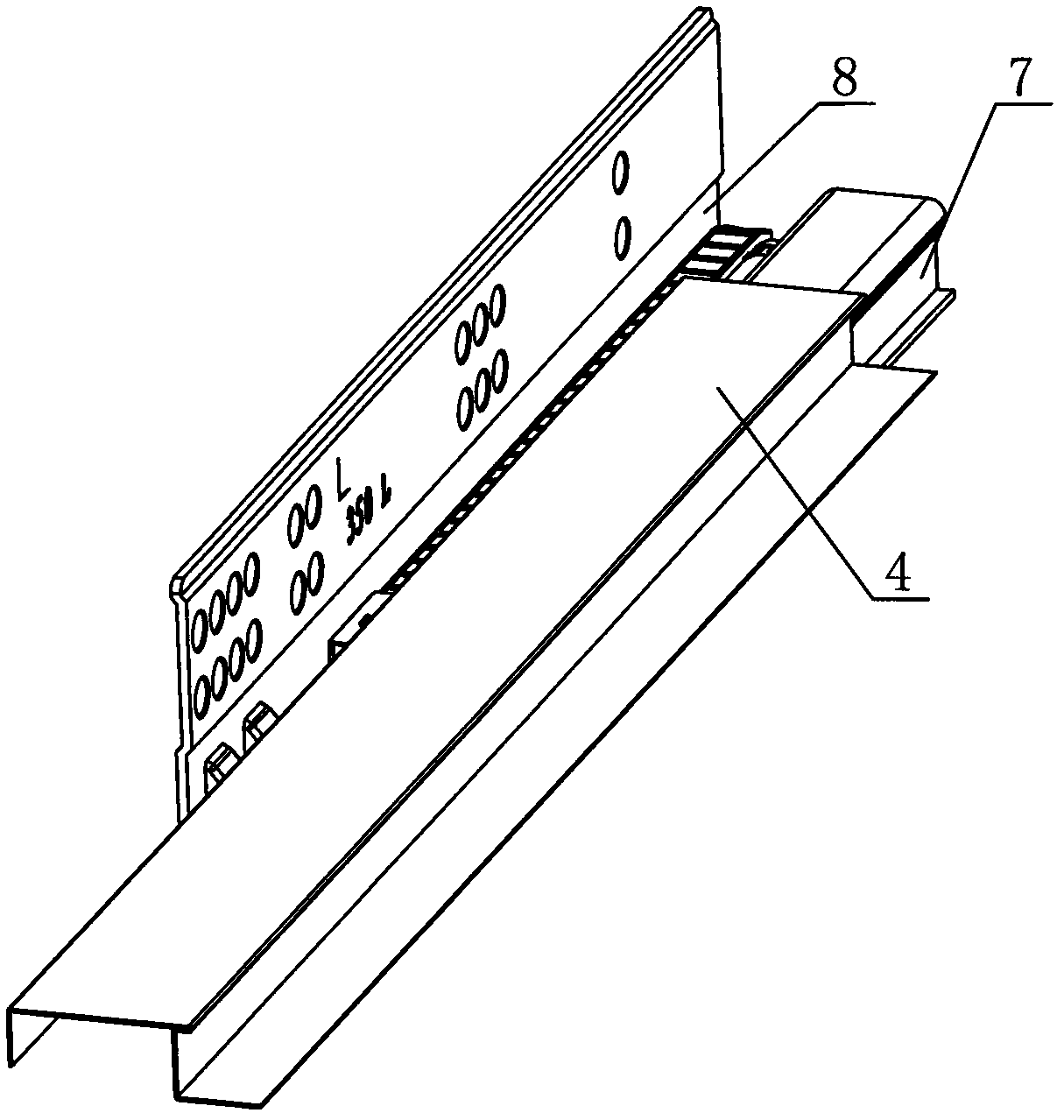 Drawer slide rail for furniture