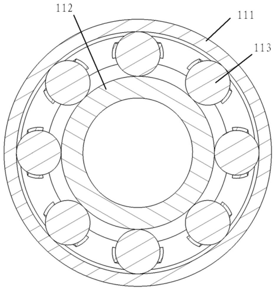 A rotating assembly and steering gear connection mechanism