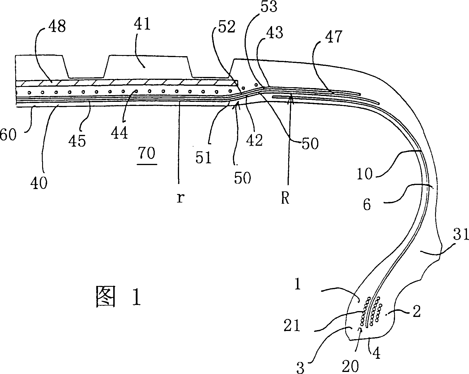 Double half-carcass tyre with lowered crown reinforcements