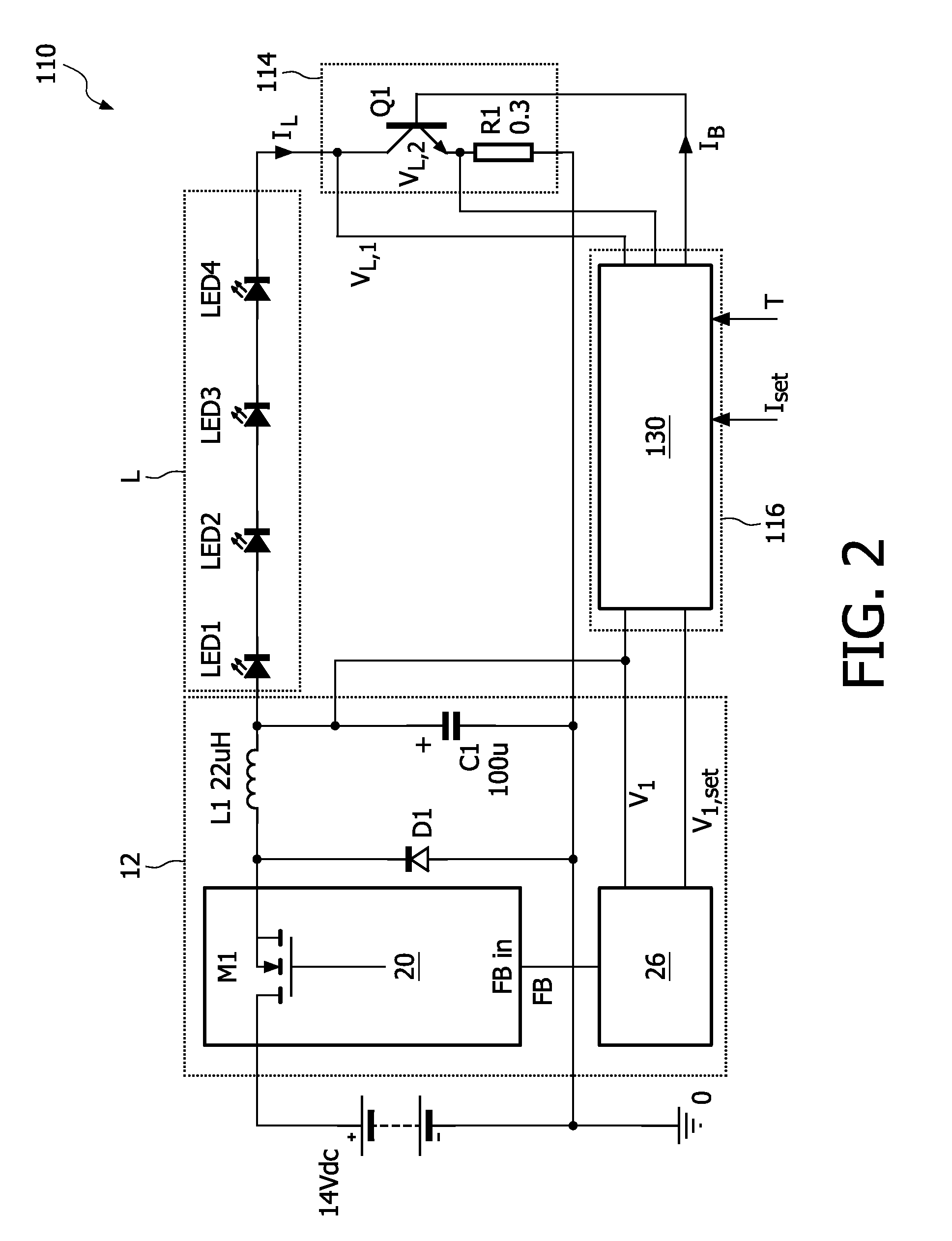 Driver circuit for loads such as led, OLED or laser diodes