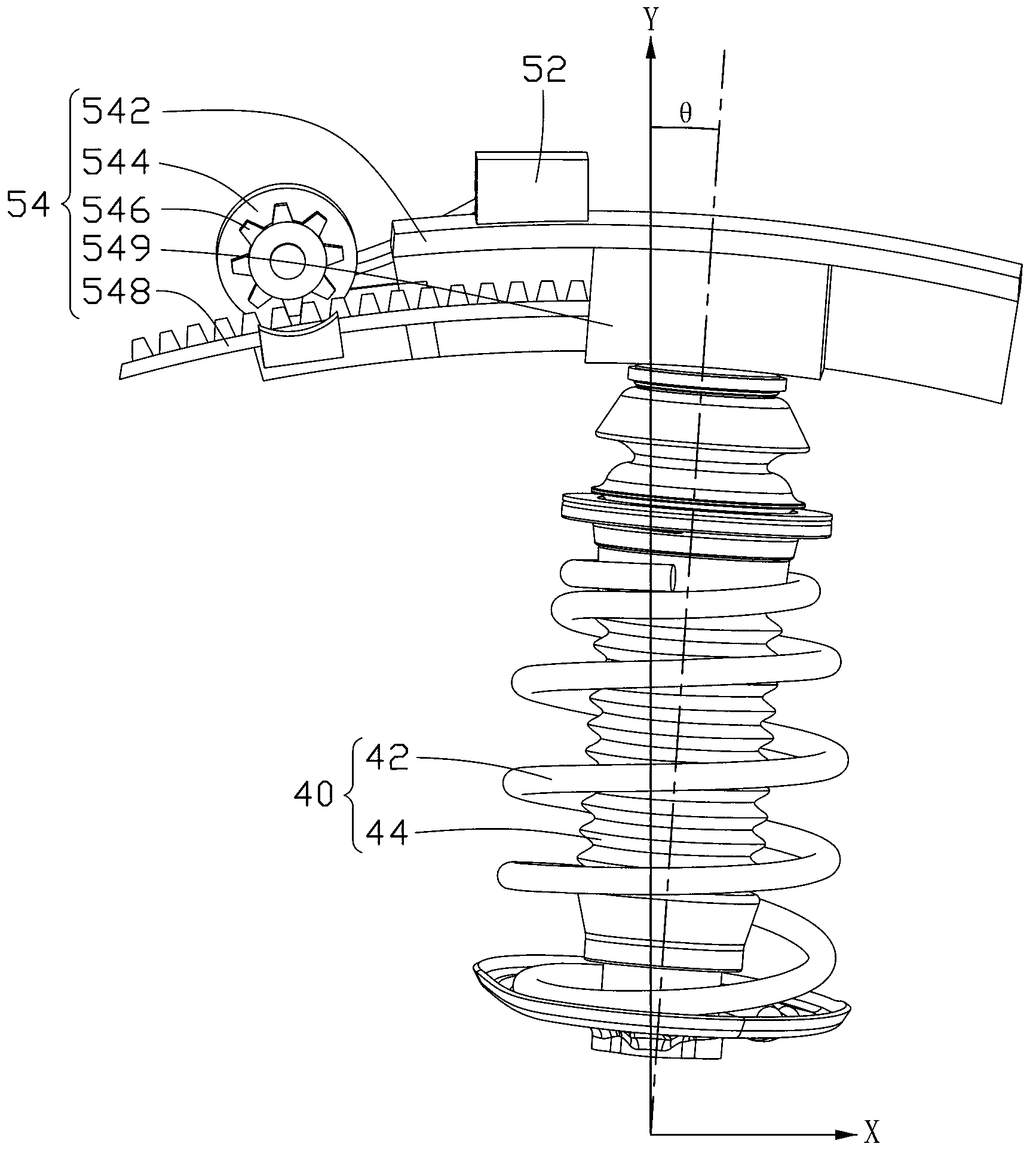 Vehicle front suspension device