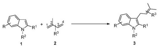A method for introducing isopentenyl at the C3 position of indole