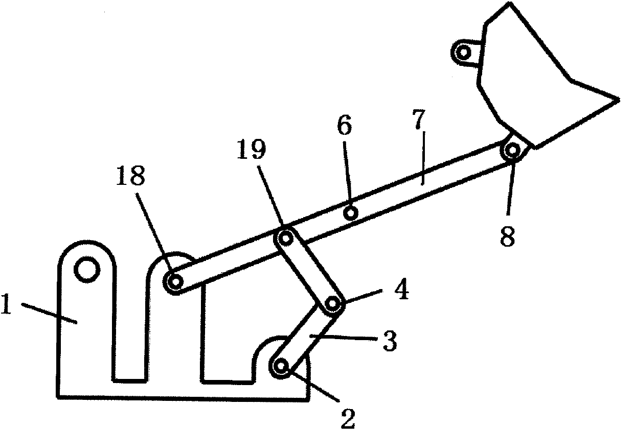 Nine-bar two-degree-of-freedom mechanical loading mechanism