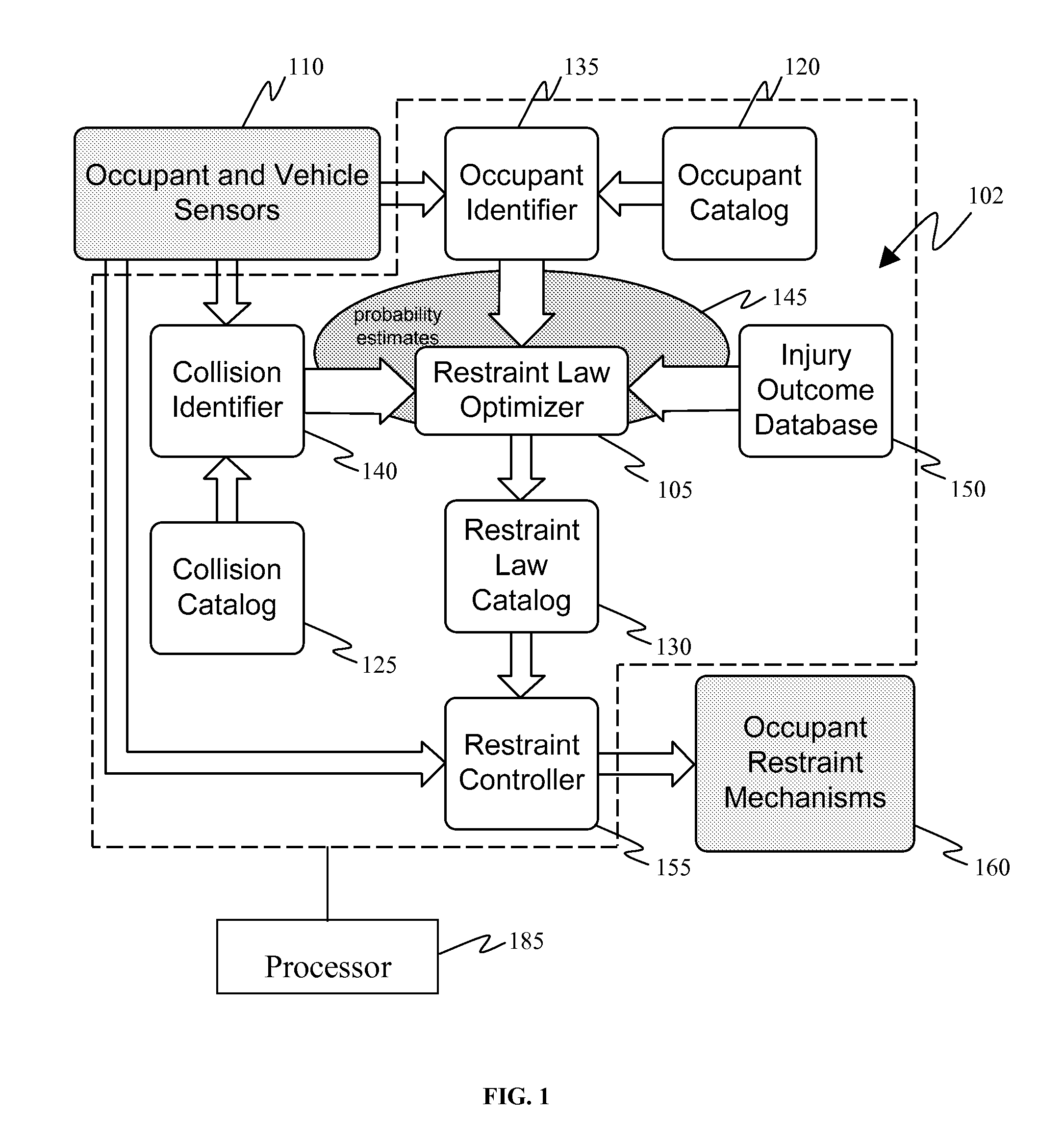 System and method for minimizing occupant injury during vehicle crash events