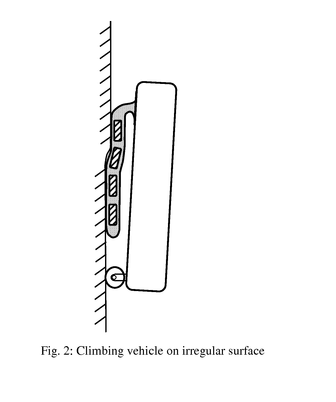 Climbing vehicle with suspension mechanism