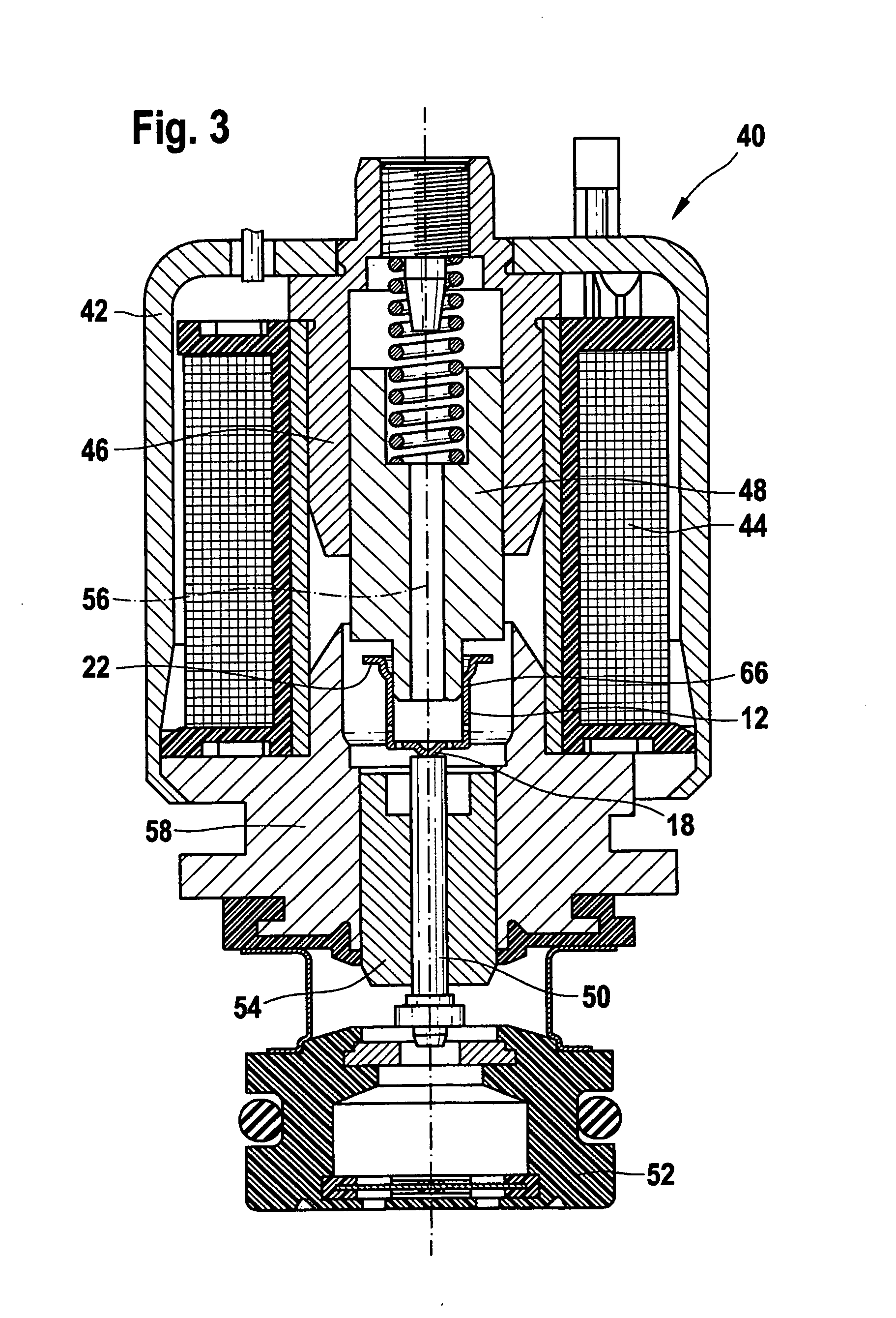 Device for damping the armature stroke in solenoid valves