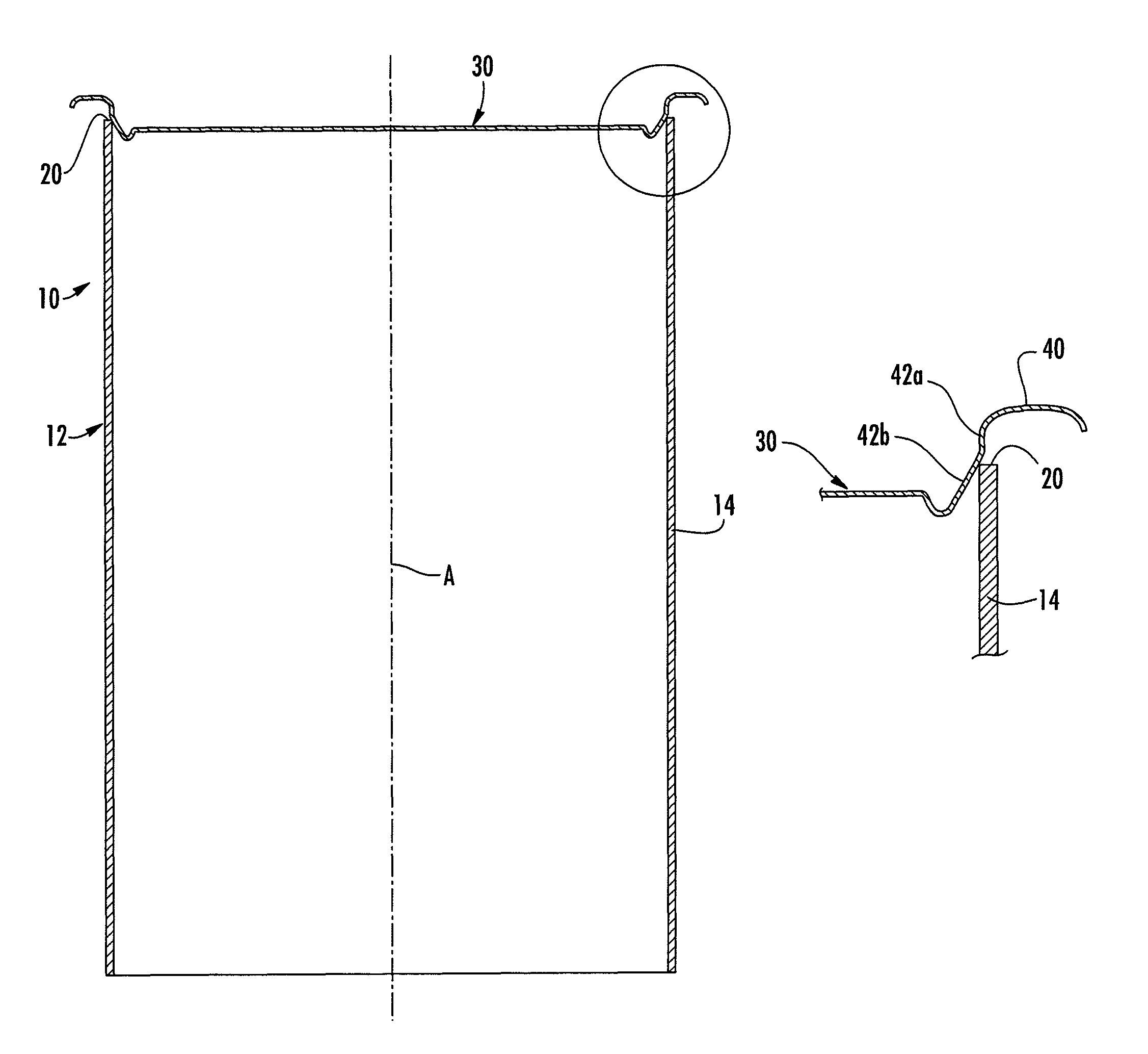 Method for applying a metal end to a container body