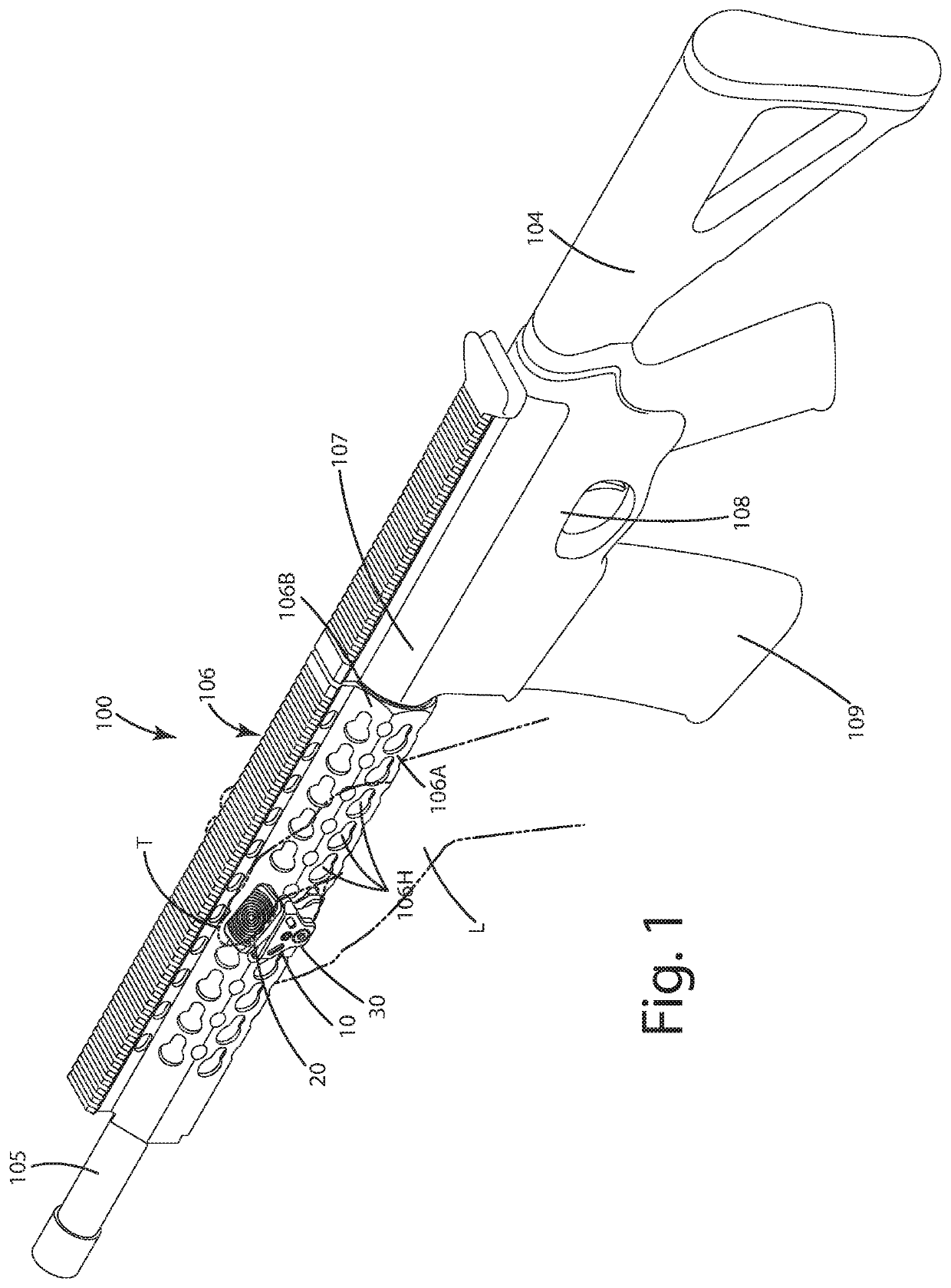 Adjustable index mount for firearms