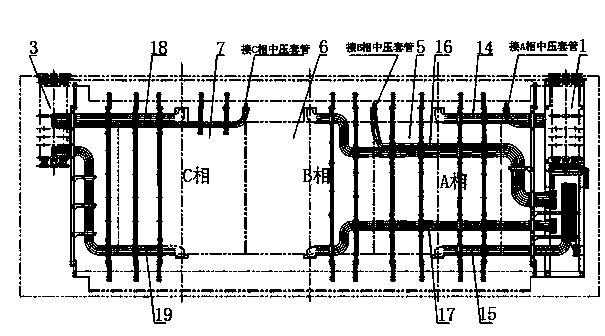 Novel three-phase-integrated autotransformer switch lead arranging method