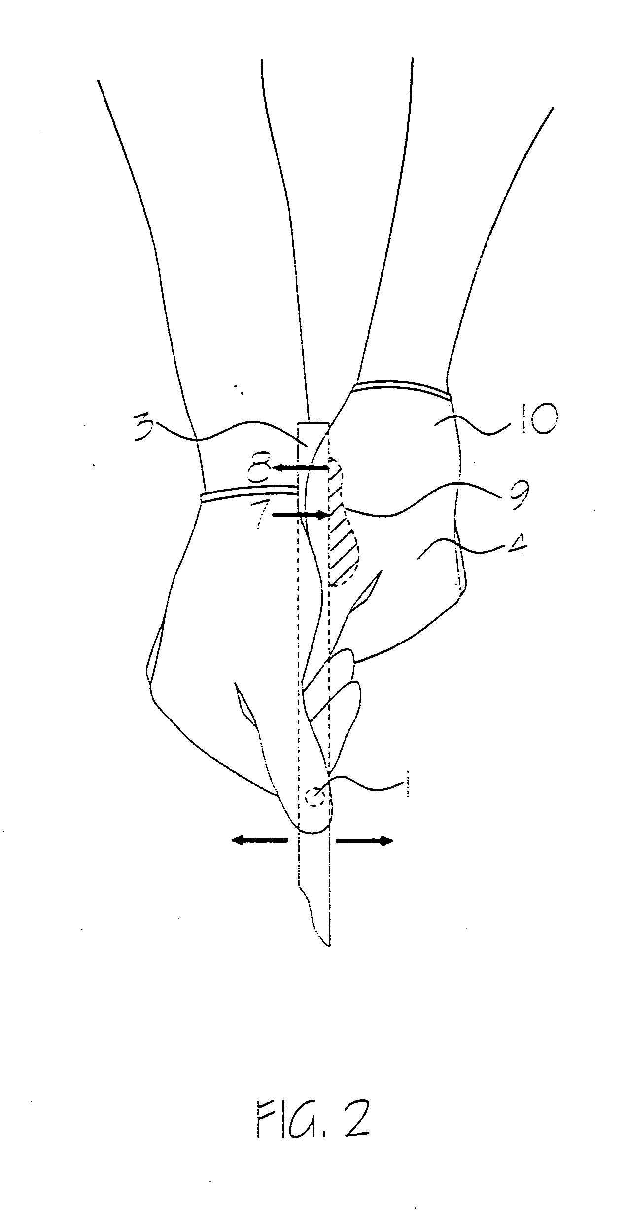 Golf glove with action/anti-action device