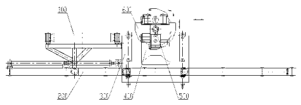 Front steel turning device of cogging mill