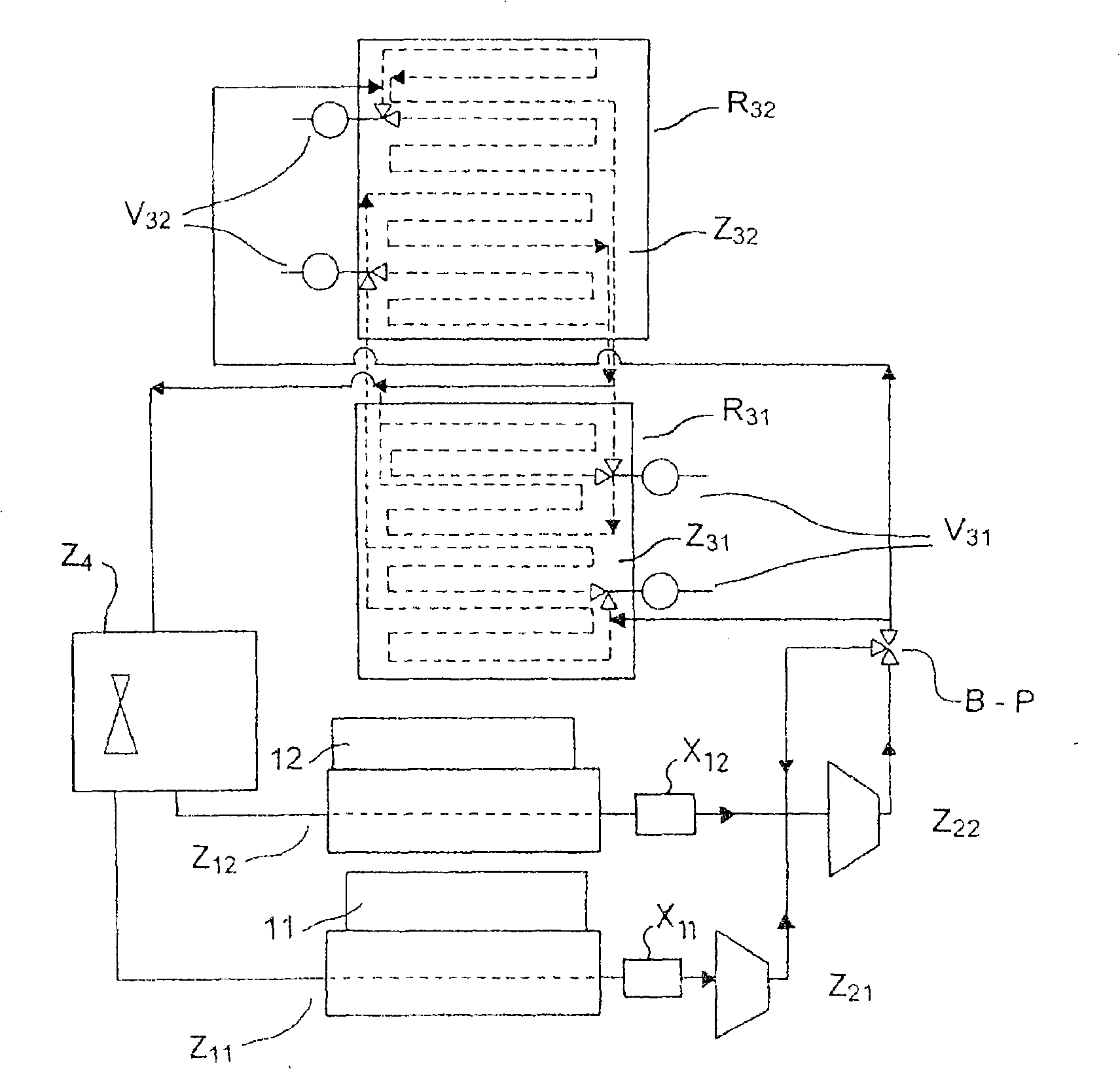 Thermal control device on board a spacecraft