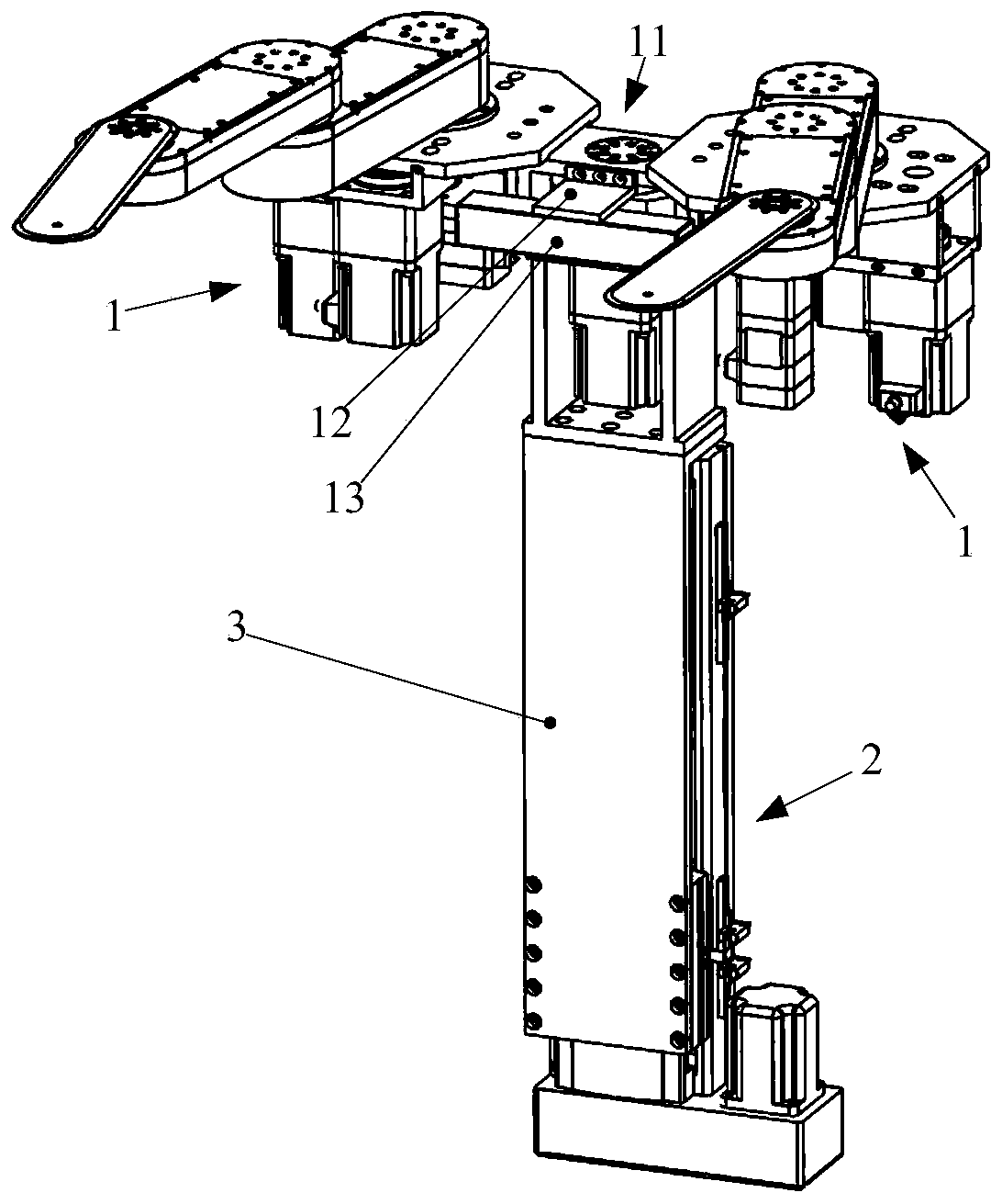 Human-like dual-arm cooperative robot based on synchronous pulley transmission