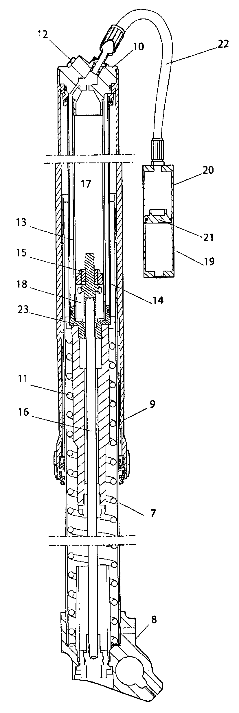 Arrangement for telescopic fork leg with parallel damping