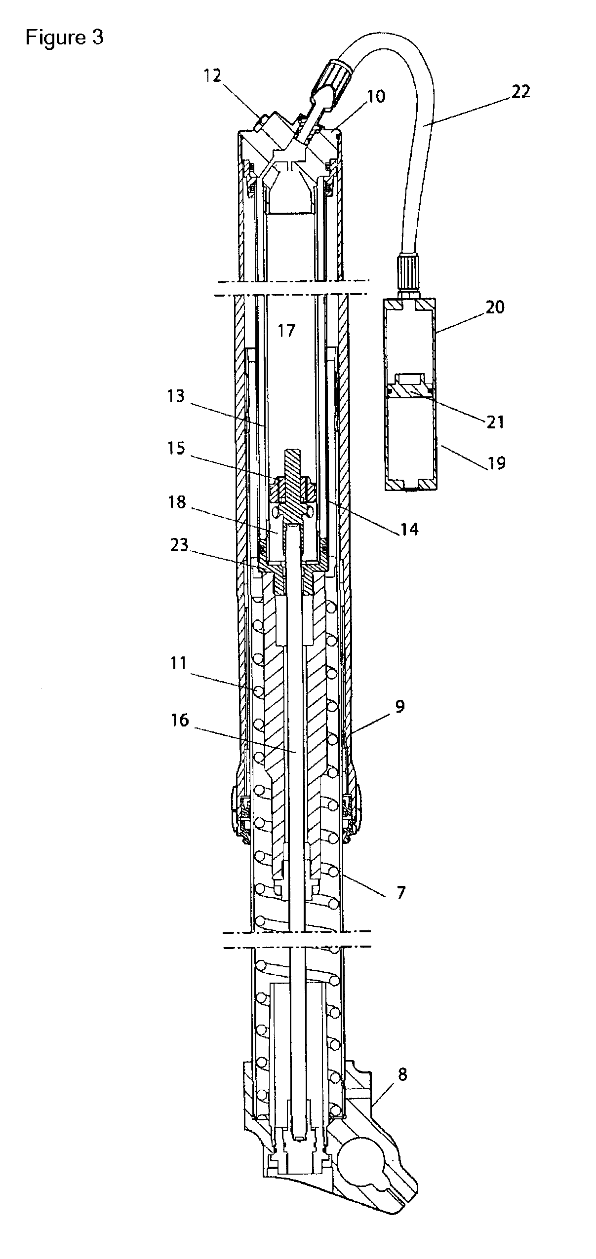 Arrangement for telescopic fork leg with parallel damping