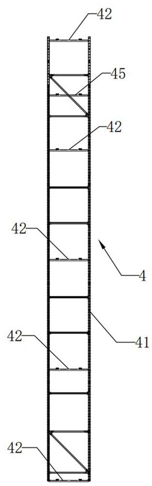 Climbing type elevator shaft operation platform