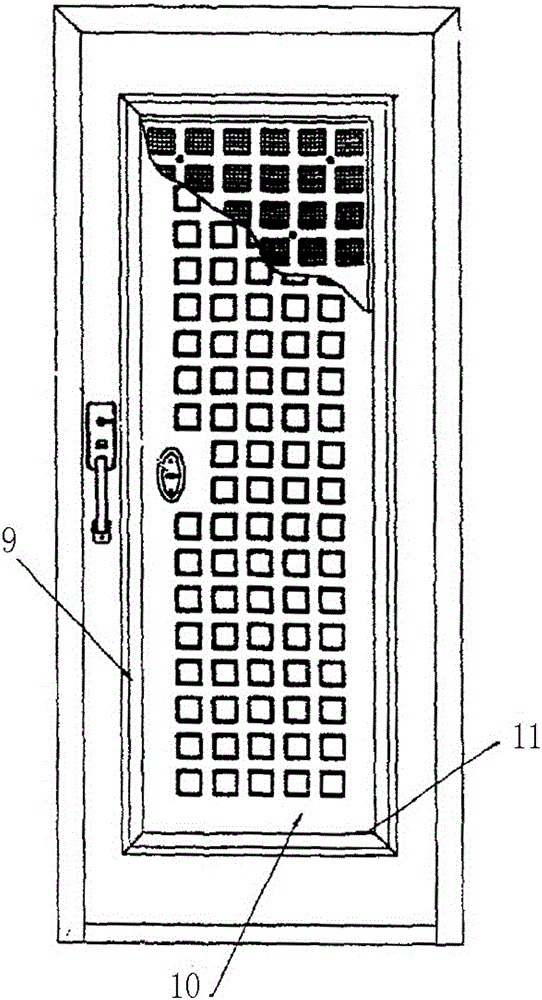 Anti-picking door with steel wire mesh interlayer