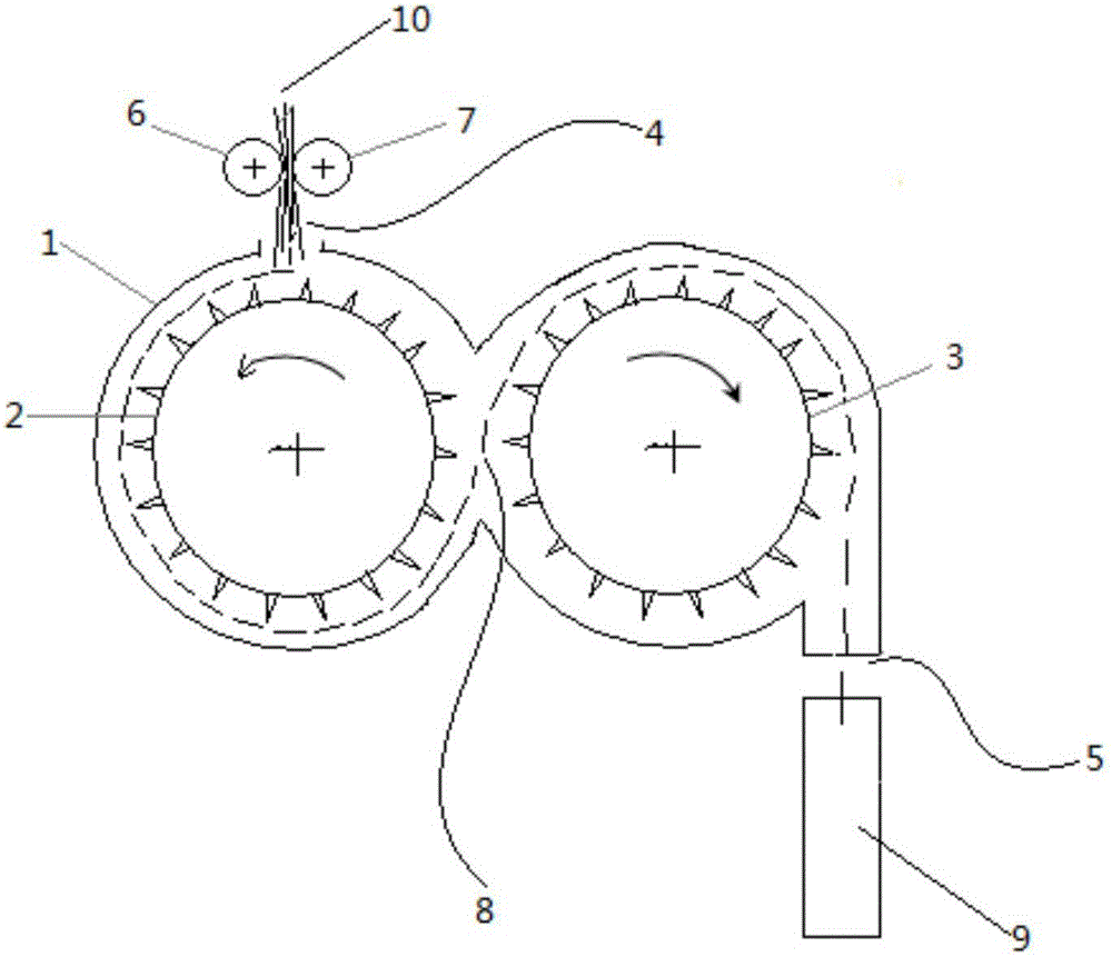 Mesh-packing yarn manufacturing device and mesh-packing yarn manufacturing method