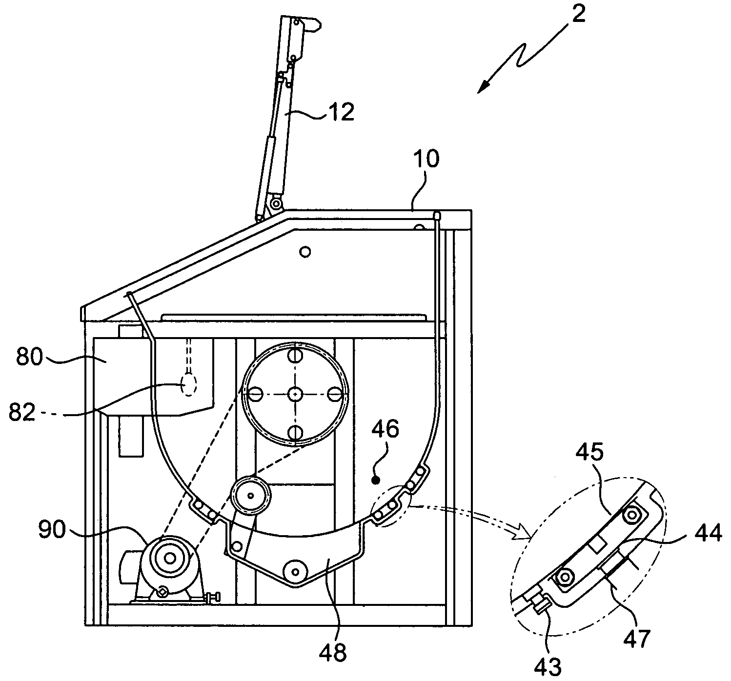 Automatic treatment system of leftover food treating device