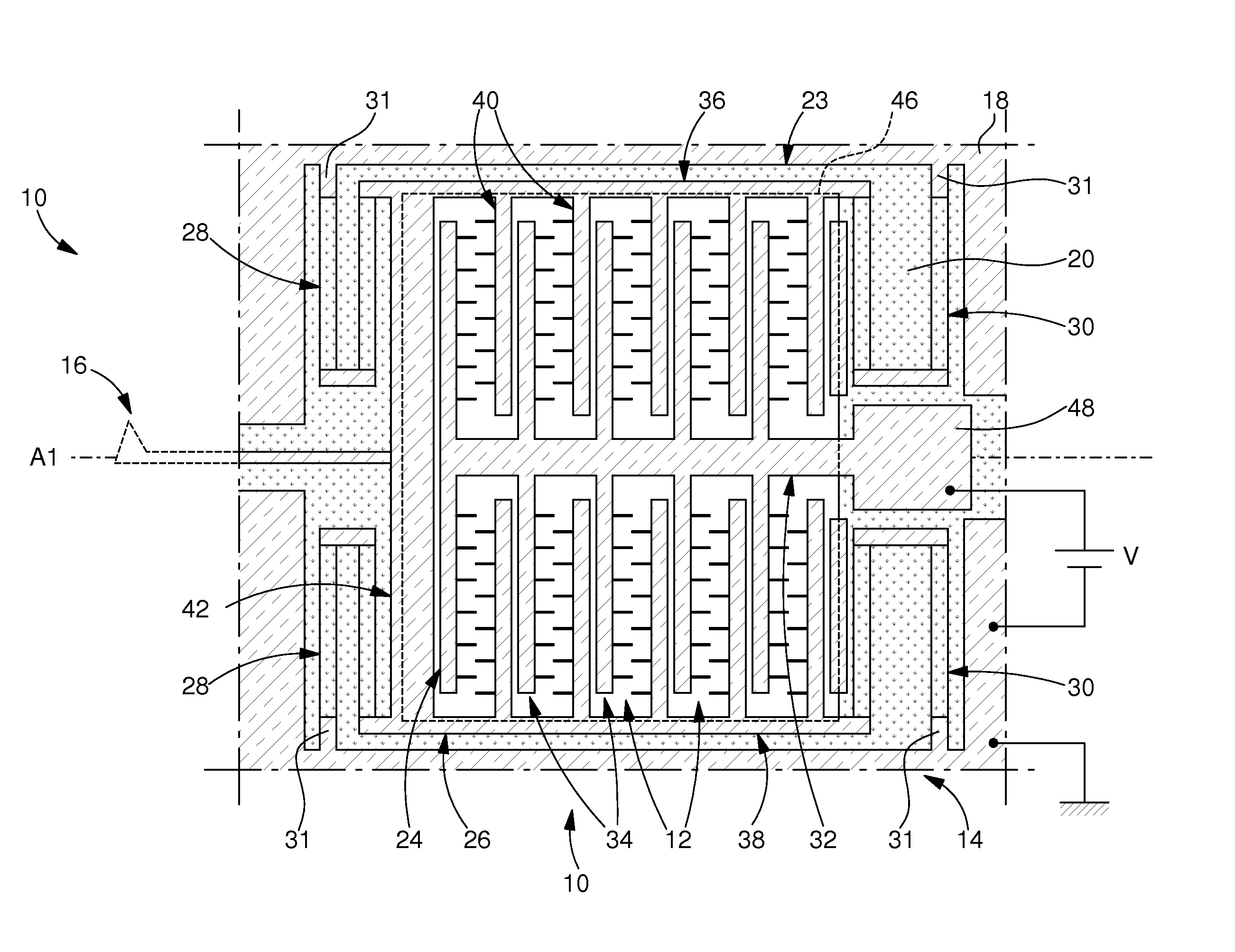 Electrostatic motor including an actuator