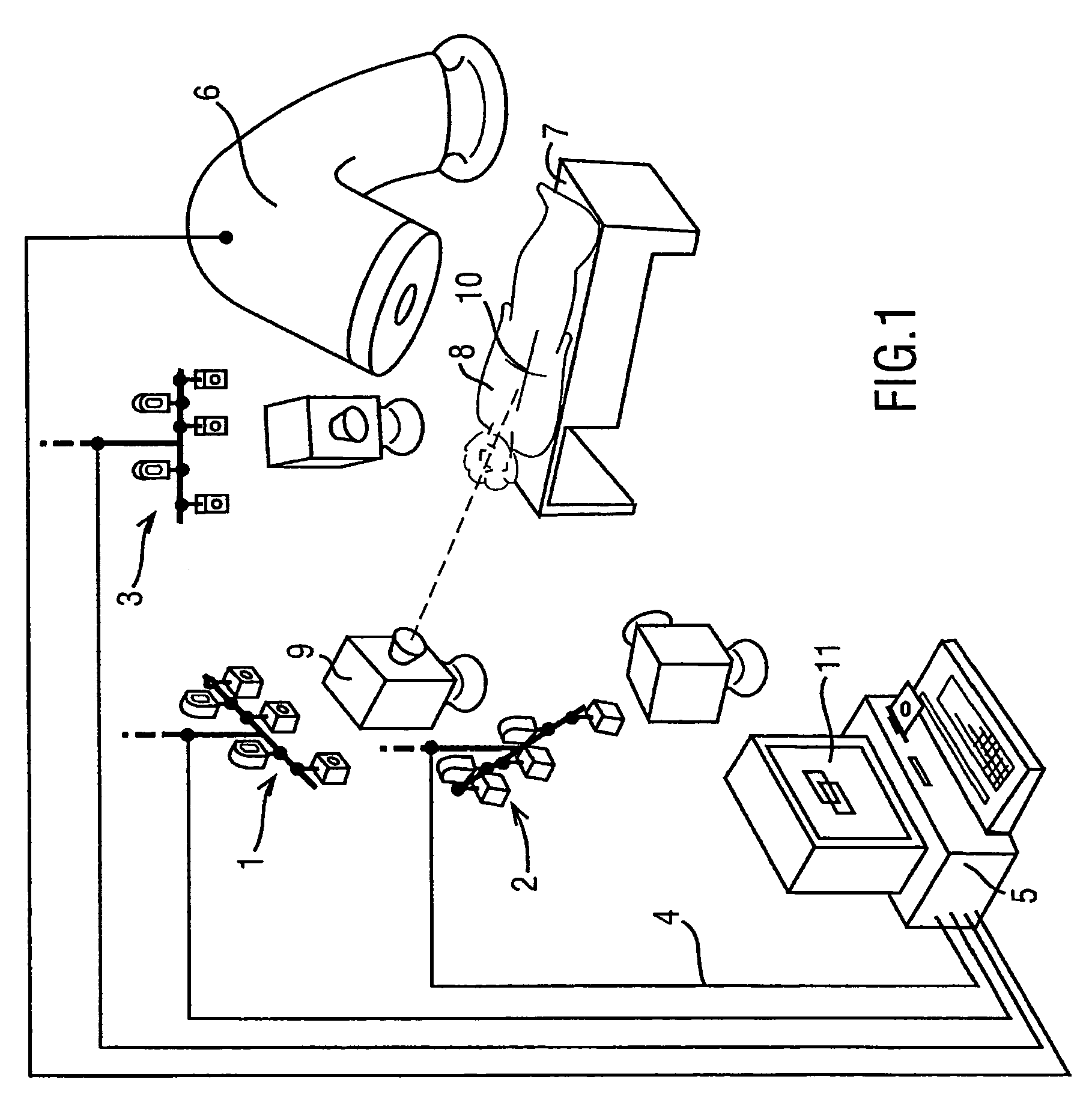 Image processing system for use with a patient positioning device