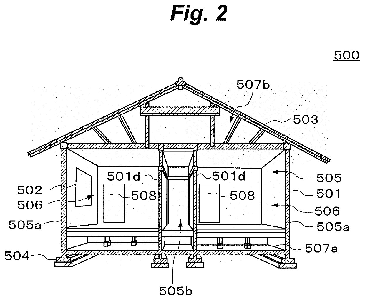 Wall, system of highly clean rooms, production method thereof and construction