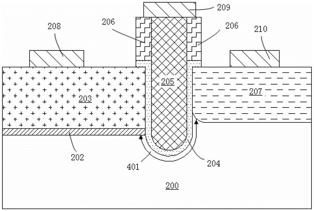 A U-type channel tunneling transistor with stacked structure and its preparation method