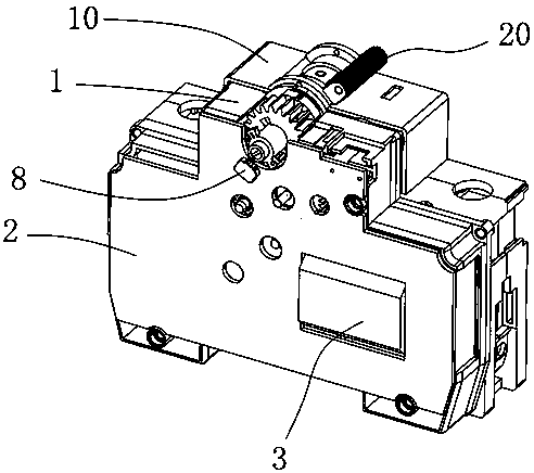 Breaking and closing brake driving device of miniature circuit breaker