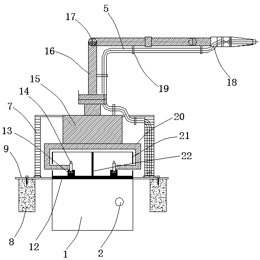 Movable train water feed robot and water feed method thereof