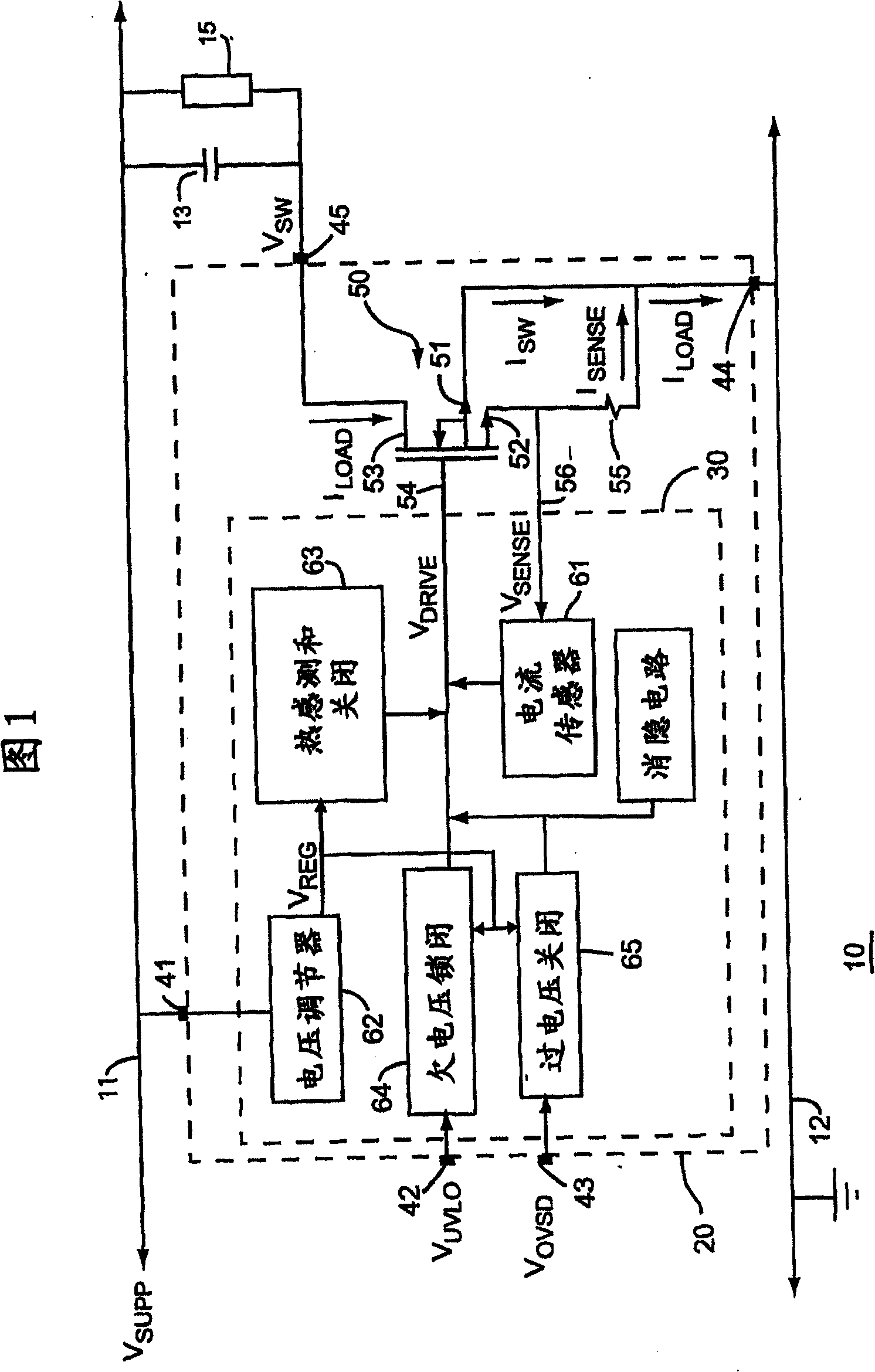 Integrated inrush current limiter circuit and method