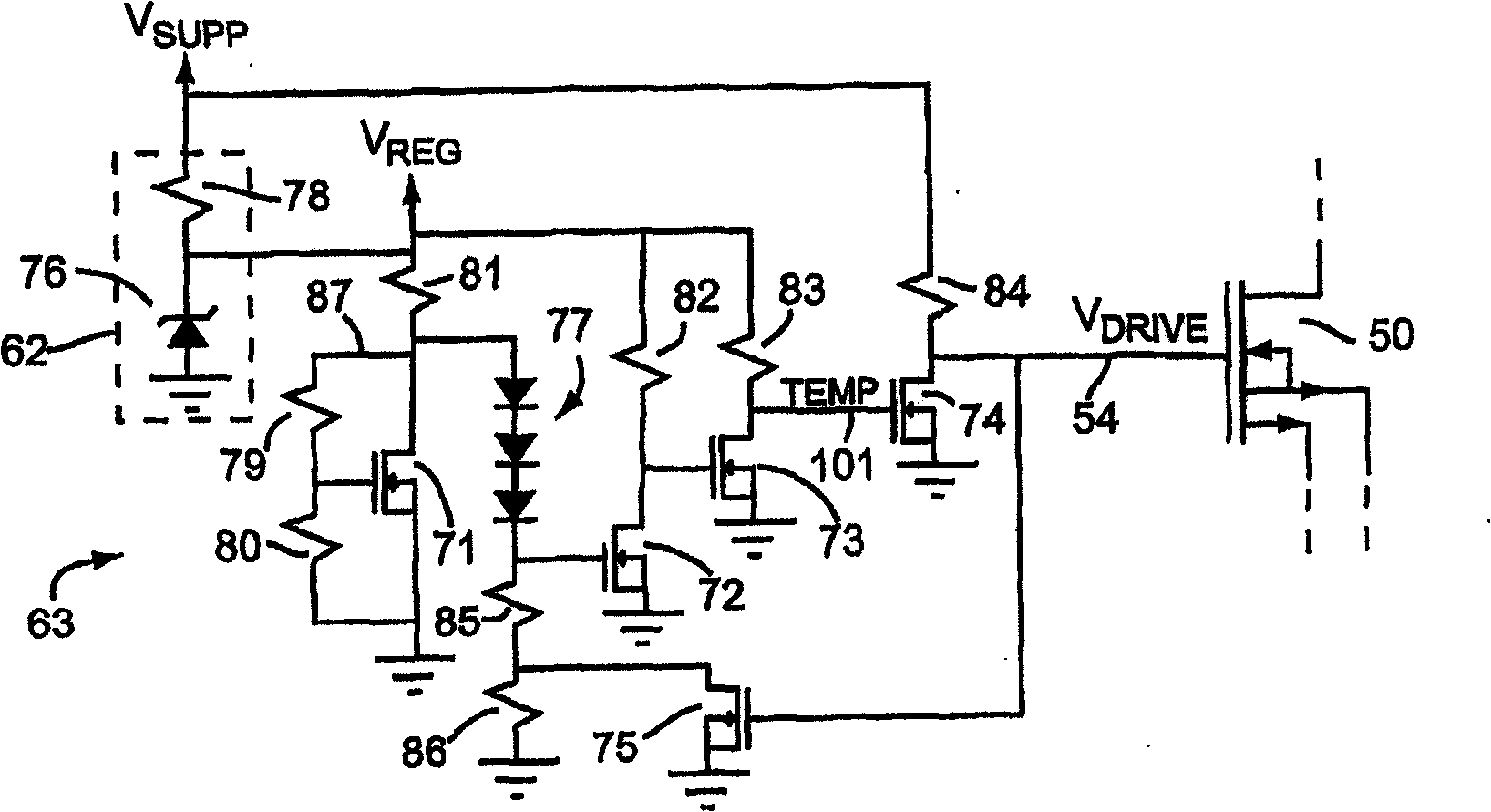 Integrated inrush current limiter circuit and method