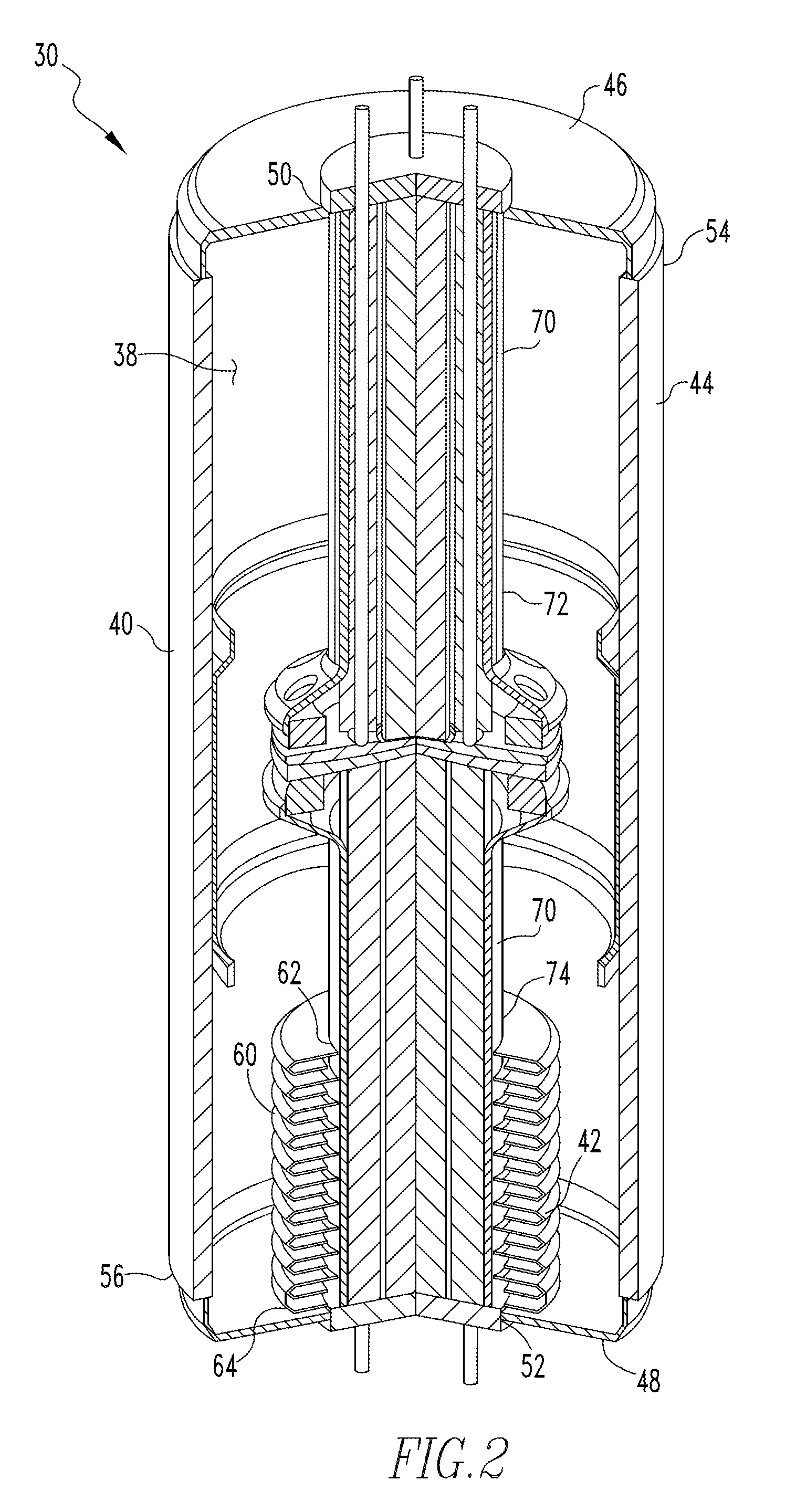 High current vacuum interrupter with sectional electrode and multi heat pipes