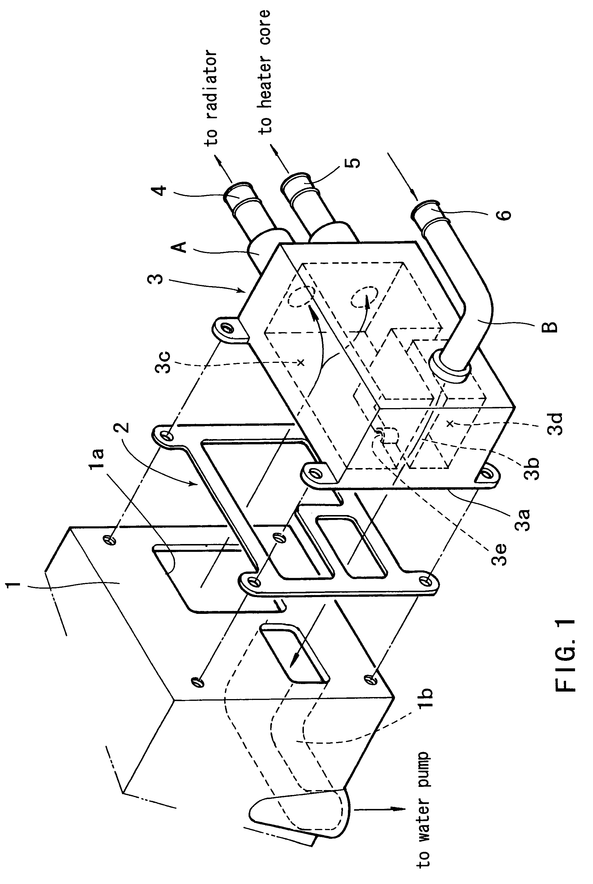 Coolant distributing means for an internal combustion engine