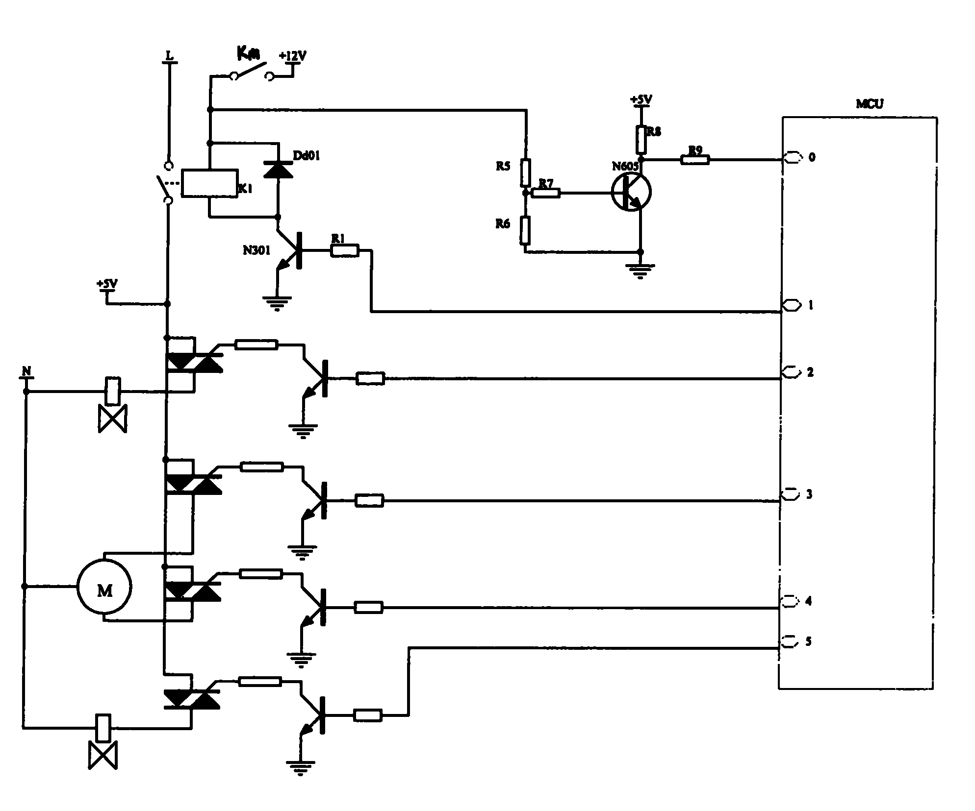 Safety protection circuit and method of door cover of washing machine