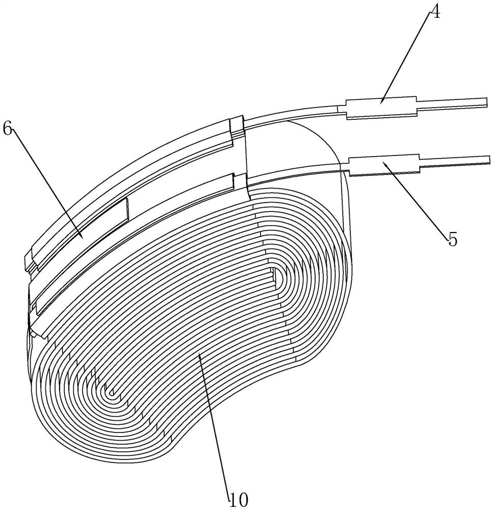 A winding arc battery and its manufacturing method